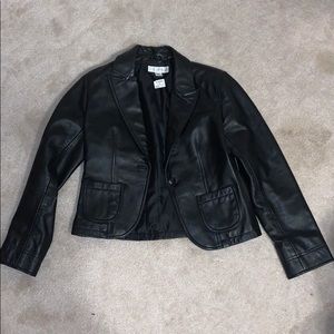 NWT black leather jacket